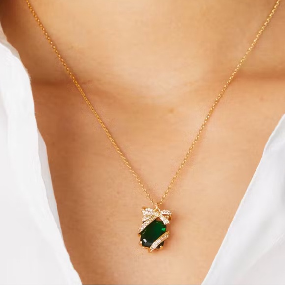 Kate Spade New York Pavé Present Pendant Necklace - Picture 2 of 5